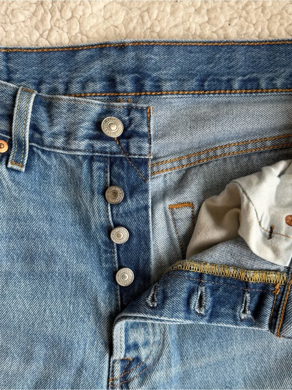 Levi's Vintage Wash Straight Leg Button Fly Jeans